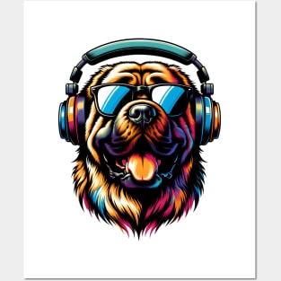 Spanish Mastiff DJ Grooves with Smiling Charm Posters and Art